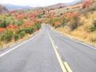 Utah Highway 39 heading west out of Wasatch Mountains with Autumn colors Art Print